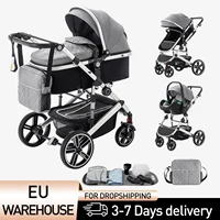 Poussette bébé 3 en 1 luxueux Portable voyage landau pliable landau haute paysage cadre en aluminium nouveau-né poussette pour bébé 1