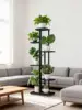 26773-510df7.jpg Indoor Vertical Flower Pot Shelf Premium Modern Black Metal 6-Tier Space-Saving Plant Stand