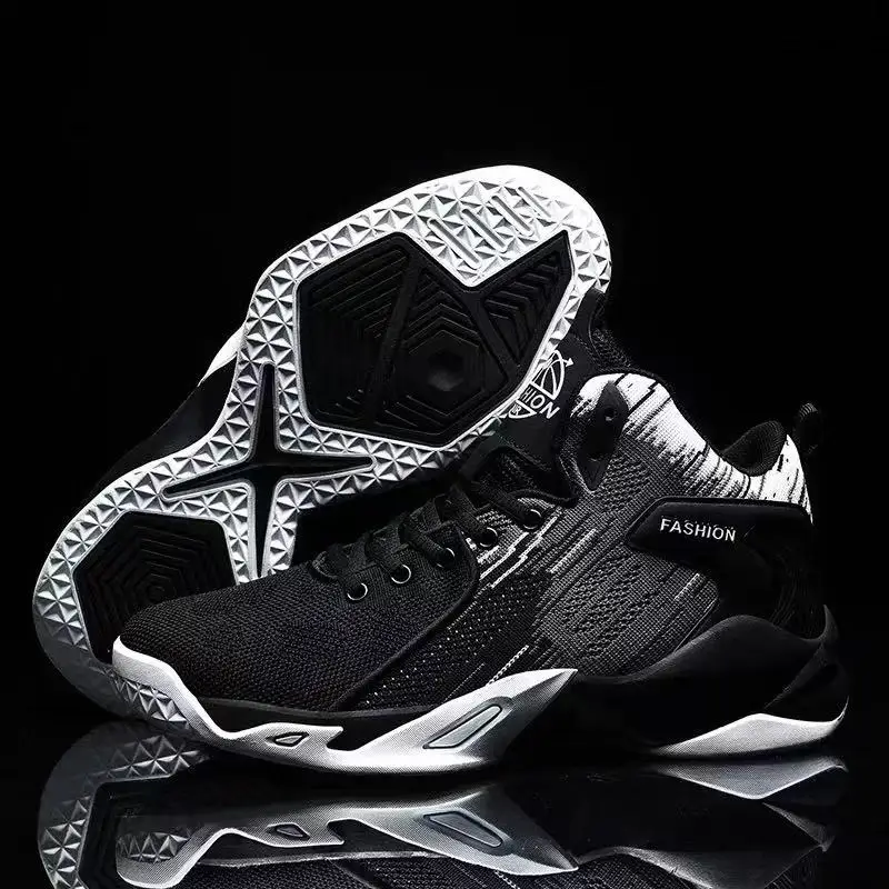 Sneakers Mens Basketball Shoes Breathable Non-Slip Lightweight Outdoor Sports Shoes Gym Training Athletic Shoes Plus Size 39-48
