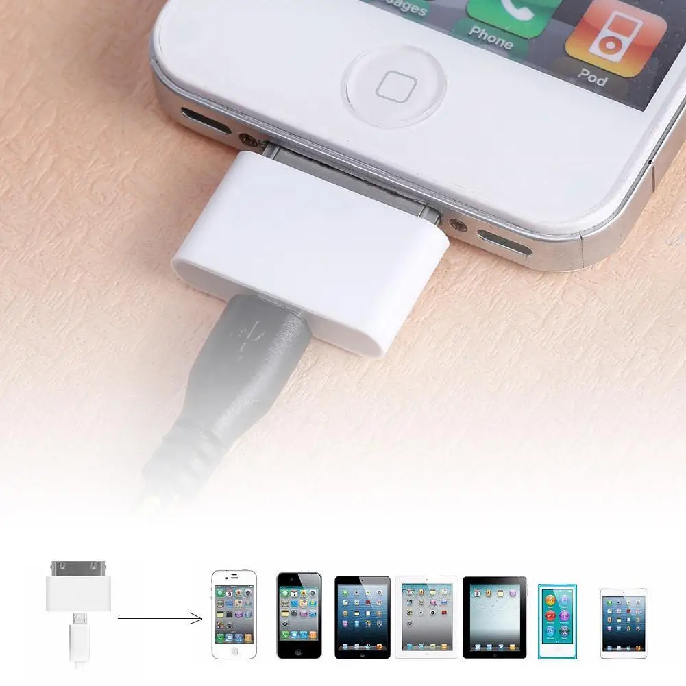 마이크로 USB-30 핀 충전기 변환기 어댑터, 암 마이크로 USB-수 호환, 아이폰 4 4S 3G 3GS 충전기 어댑터, 1-3 개