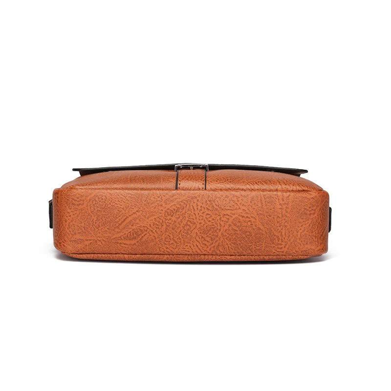 Vintage Solid Color Leather Card Bag Wallet Men's Handbag Shoulder Bag Sacoche Homme Messenger Bolso Hombre For Men