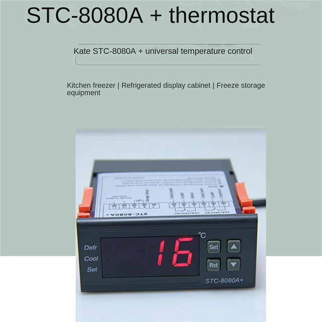 STC 8080A+ Kühlschrankthermostat Temperaturregler Kühlung Automatischer  Abtau Timer Intelligente Einzelsonde 40 % Rabatt 210719 Von 14,3 €