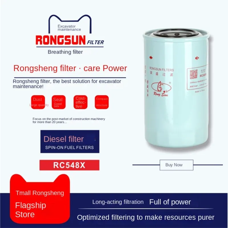 

XOJOX Excavator Accessories Parts Diesel Filter FF166 Is Suitable For Yangma 94 Engine 129907-55800 Sany SY35 Excavator R01002