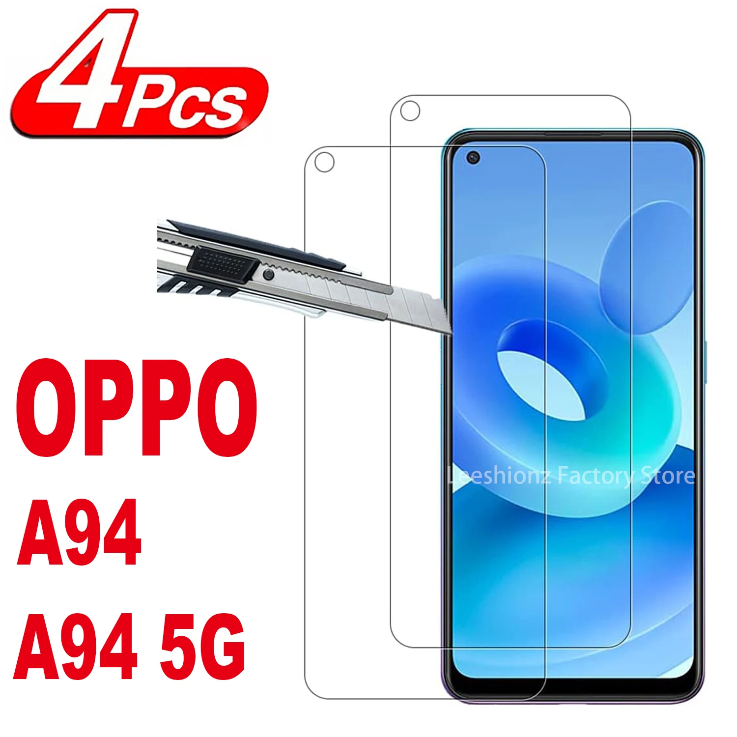 For OPPO A94 5G,9H Screen Protector 2/4Pcs HD Tempered Glass