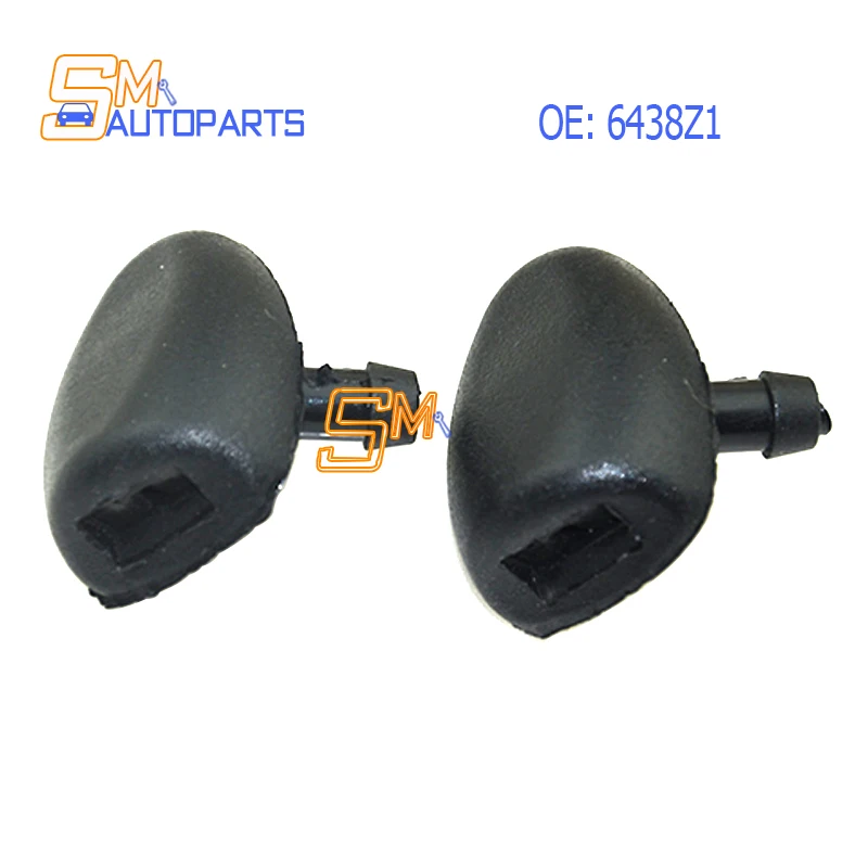 1pair Front Windshield Wiper Washer Jet Nozzle For Peugeot 206 206+ 407