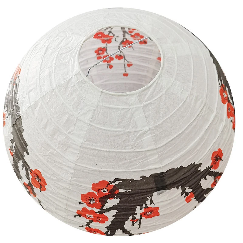 Description Picture 6 of itemPine/Orchid/Plum Blossom Round Paper Lantern Lamp Shade Chinese Oriental Style Light Restaurant Wedding Home Decor Gifts