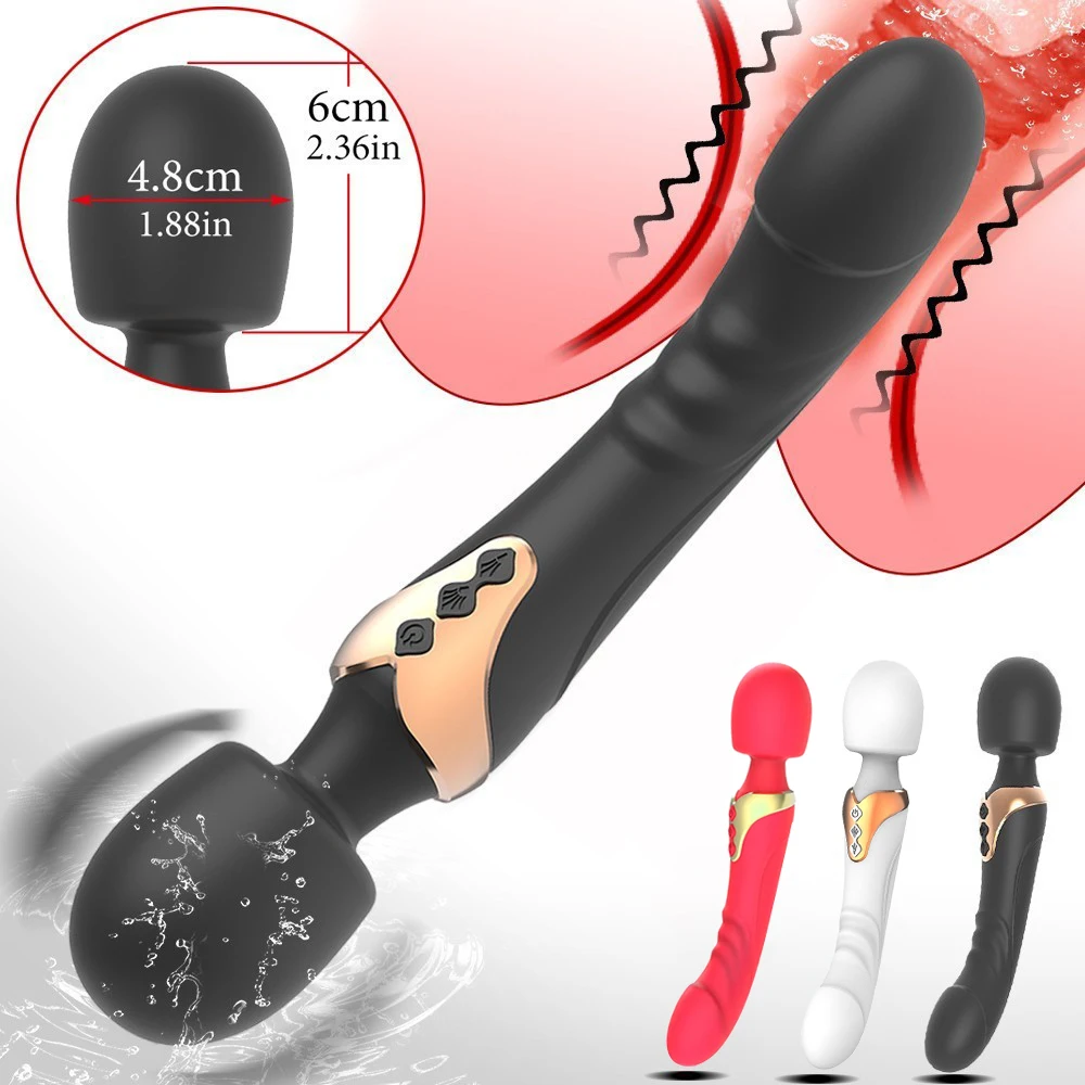 AV Magic Wand Dildo Vibrator 10 Mode Vagina G Spot Stimulator Clitoris Anal Female Mastrubator Adult female sex toys for Women