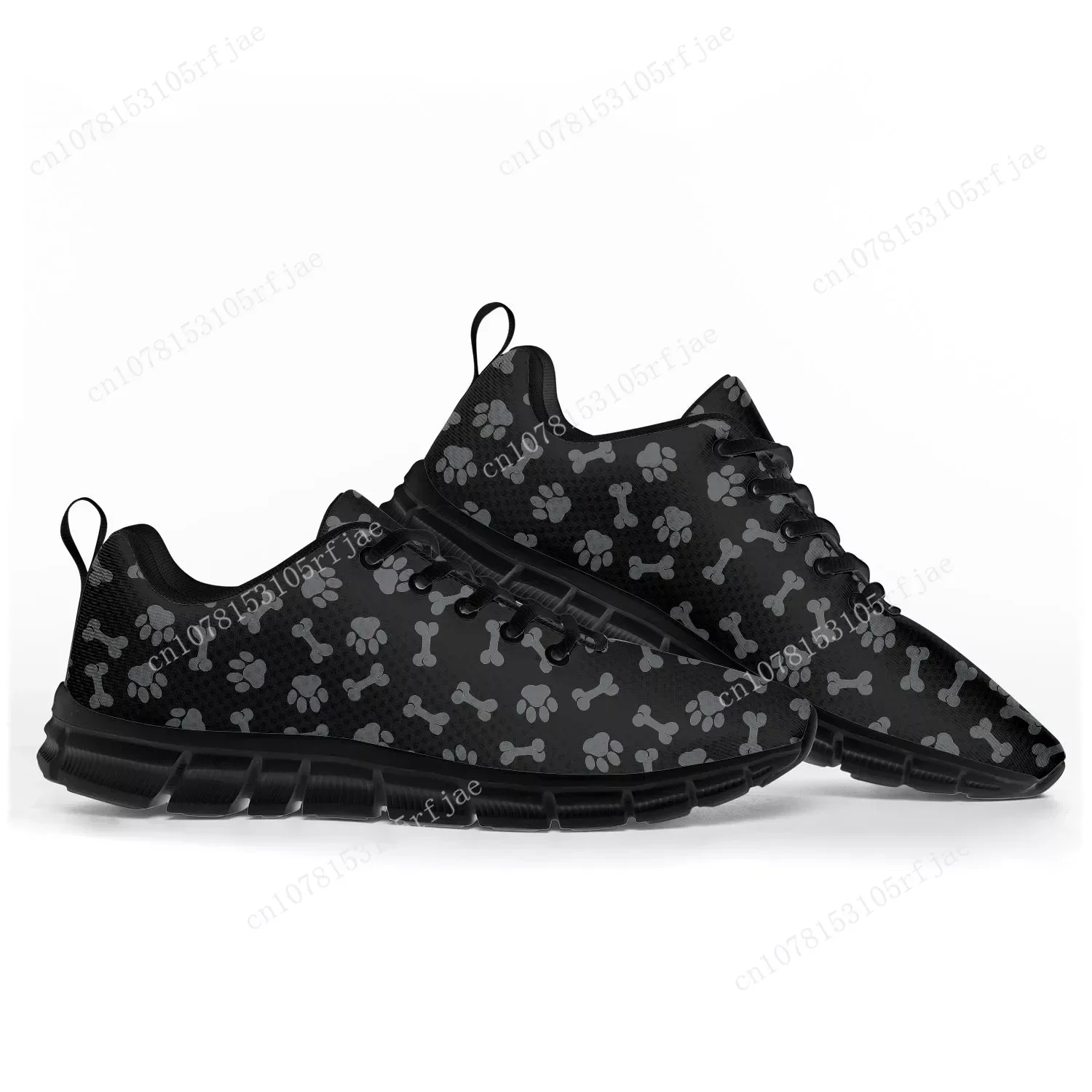 Dog Paw Print Pet Dog Sports Shoes Mens Womens Teenager Kids Children Sneakers Casual Custom High Quality Couple Shoes Black