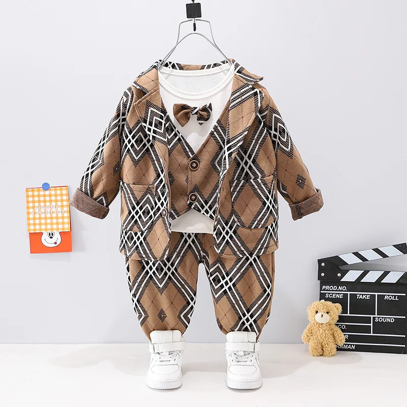 Baby Clothing Set classic 0-4 years old autumn and winter new fashion children's clothing baby fashion letter set boys' and girls' waistcoat three piece s baby clothing set line Baby Clothing Set