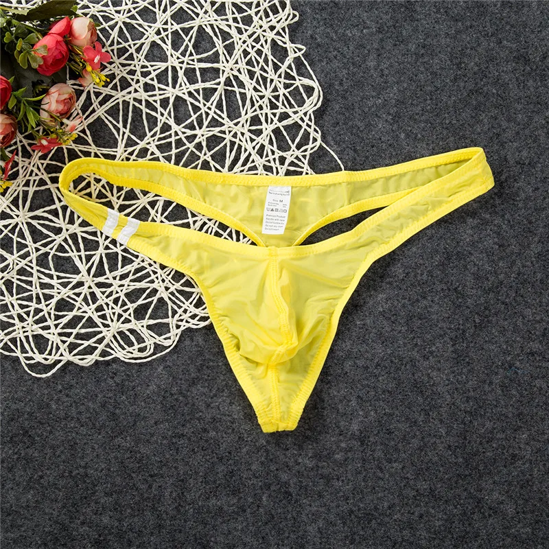 Men Underwear Briefs Simple Sexy Breathable Low Cut Underwear Soft Cozy Skin-Friendly Stretch Thong Men - 5