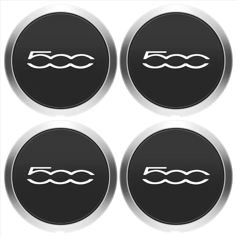 Hubcap Wheels Centre Hub Caps Dust Cover Wheel Hub Cap Replacement 133mm for Fiat 500 Set 68078419AC 68078421AC 51884863