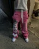 Vibe Style Letter Embroidery Design Pants American Hip-hop Streetwear Straight Sweatpants Men Loose Casual Full Length Trousers 1