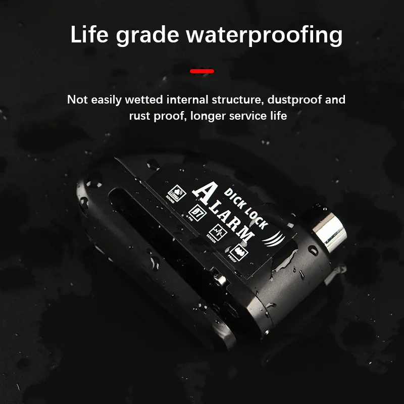 Motorcycle Disc Brake Lock Waterproof Anti-Theft Alarm
