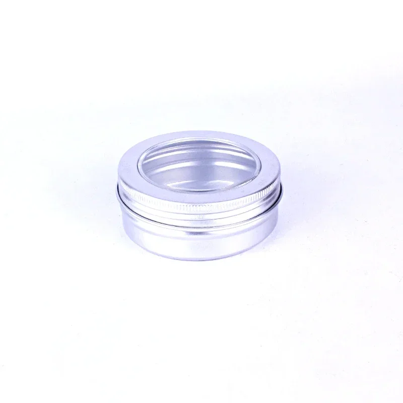 10pcs Empty Tin Jar Aluminum With Clear Window Cosmetic Case Tea Coffee Sugar Storage Jars Mini Jar Jars For Spices