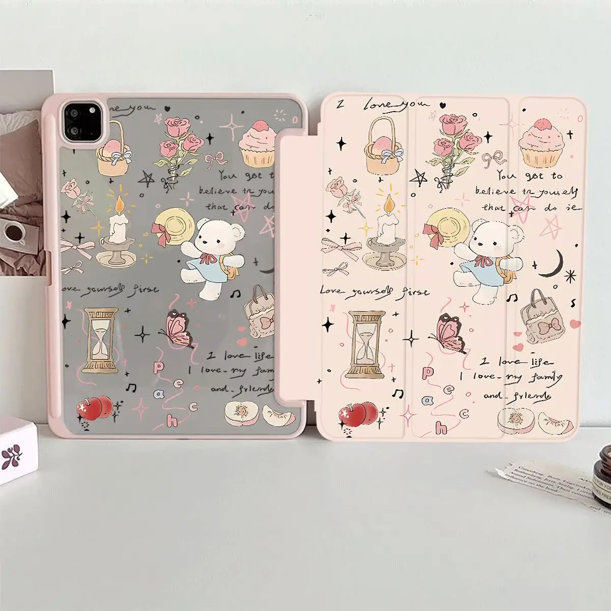 Butterfly Puppy Design Tablet Protective Cover