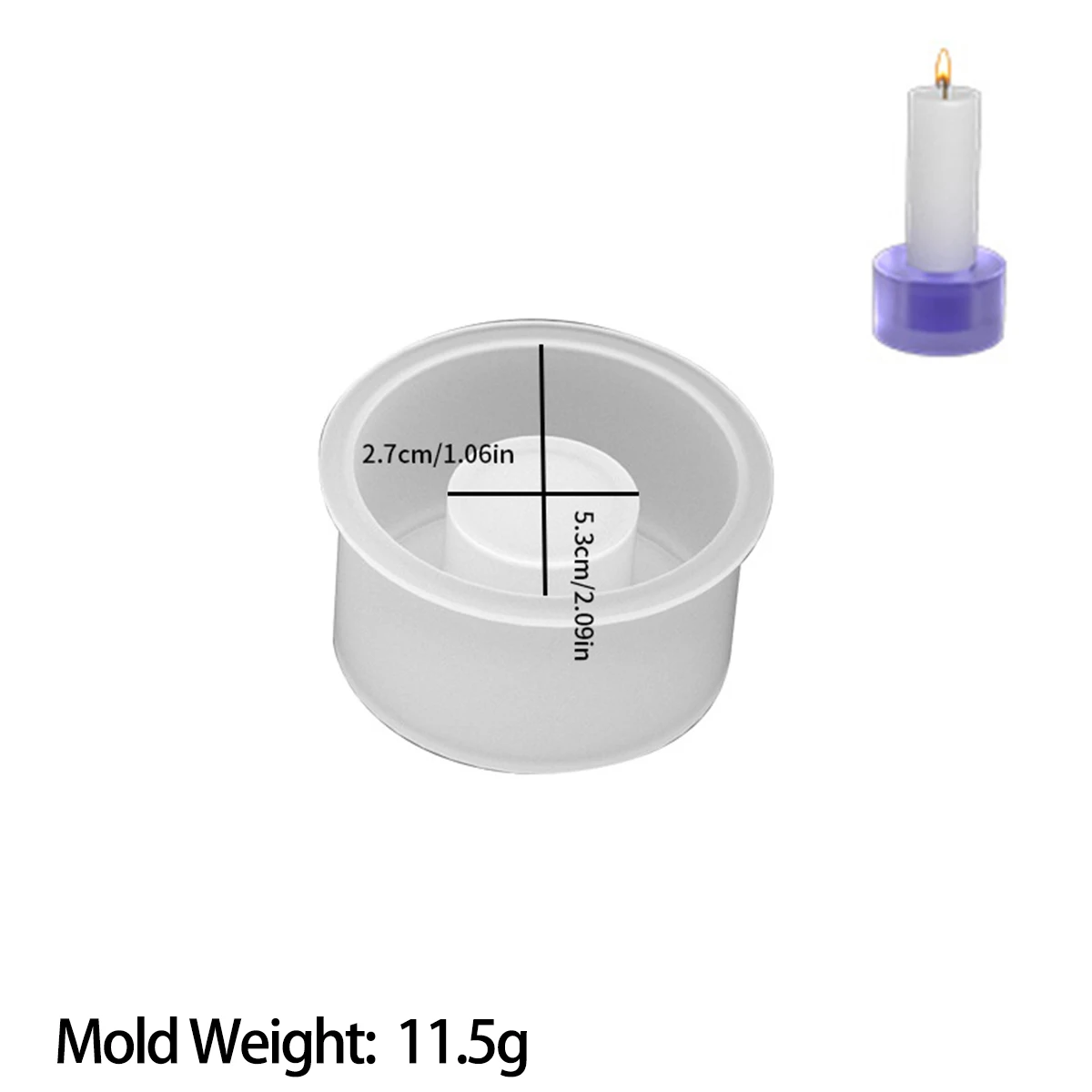 Set Di 4 Stampi In Silicone Per Portacandele Natalizi
