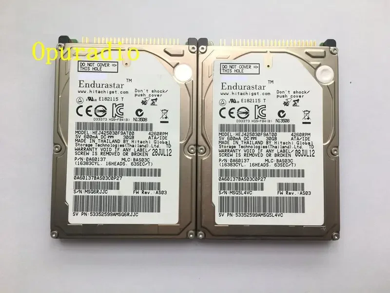 original new Hard Disk drive HEJ425030F9AT00 30GB For Car HDD navigation systems made in Japan