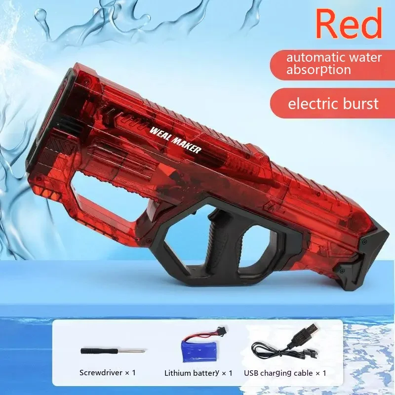 Water Guns New Electric Automatic Repeater Water Gun Toy Children's Water Cannon Large Toy High Pressure  Summer Toys Kid Gifts 3