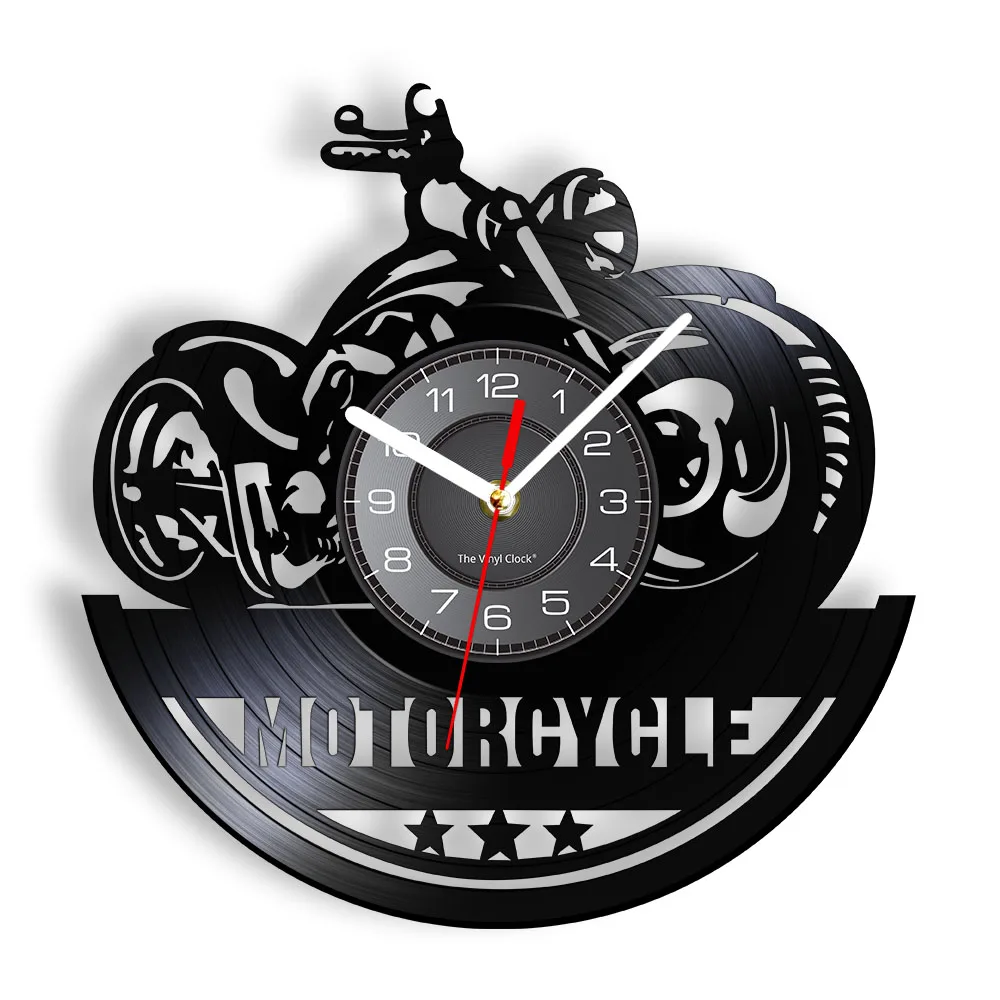 Clock Vintage Wall Vinyl Record Wall Clock Vintage Motorcycle Wall