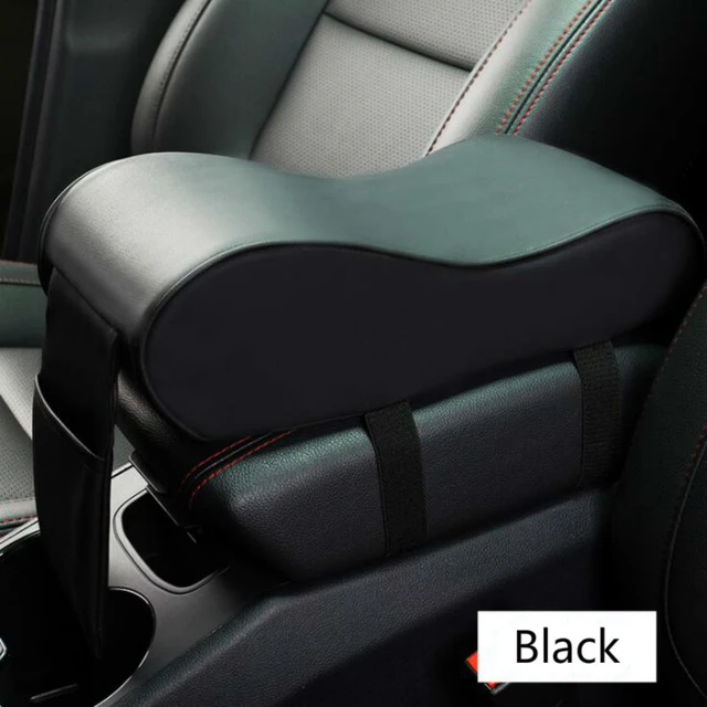 Cuscino bracciolo auto, Universal Memory Pu Leather Car Center Console  Bracciolo Cuscino con portabicchieri e tasca portaoggetti, console centrale  scatola portaoggetti auto