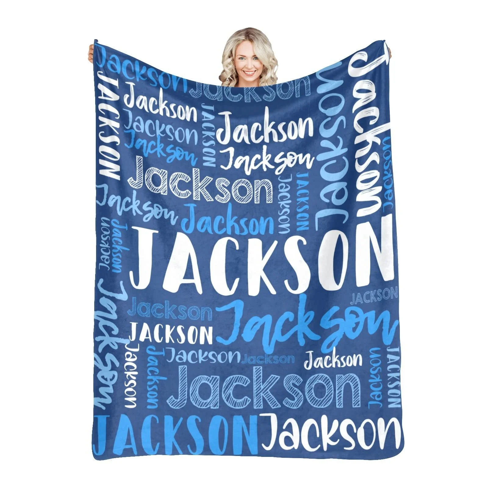 Personalized Flannel Baby Blanket - 30 Color Options, Custom Name, Monochrome Fleece Gift