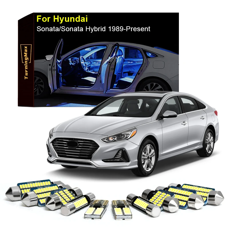 

Canbus Interior Lighting LED Bulbs Kit Package For Hyundai Sonata Hybrid 1989-Now Trunk Dome Lights Indoor Lamps Car Accessories