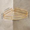 Double-Layer Bathroom Shelf Luxury Gold Shower Corner Shelf Acrylic Bathroom Organizer Shampoo Holder Bathroom Accessories 6