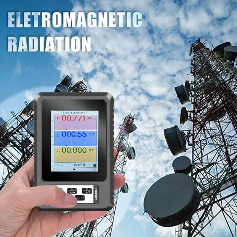 Portable Electromagnetic Radiation Detector EMF Meter High Accuracy Professional Radiation Dosimeter Monitor Tester