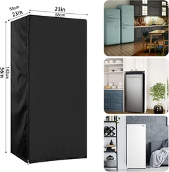 Durable Waterproof & Dustproof Outdoor Refrigerator Cover (Black)