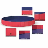 Piscine pour enfants ronde Ø 300 x 38 cm rouge, piscine pour enfants dans le jardin et sur la terrasse, bassin pour jeux d'été et plaisir aquatique, piscine familiale pour loisirs en plein air, grande piscine pour enfants à la maison et en vacances 5