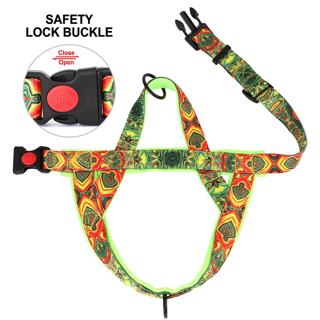 Nylon Dog Harness No Pull Strong Dog Harnesses Adjustable Pet Walking Training Vest For Small Medium Large Dogs Pitbull Bulldog 2