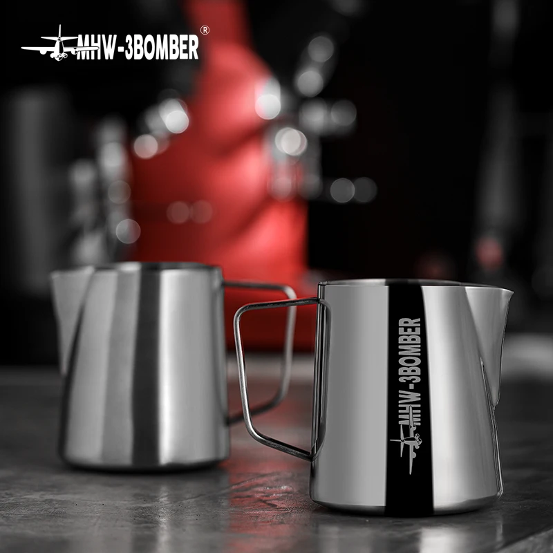 MHW-3BOMBER Milk Frothing Pitcher 304 Stainless Steel Latte Art Pitcher Cup WLAC World Champion Barista Milk Steaming Jug milk frothing pitcher