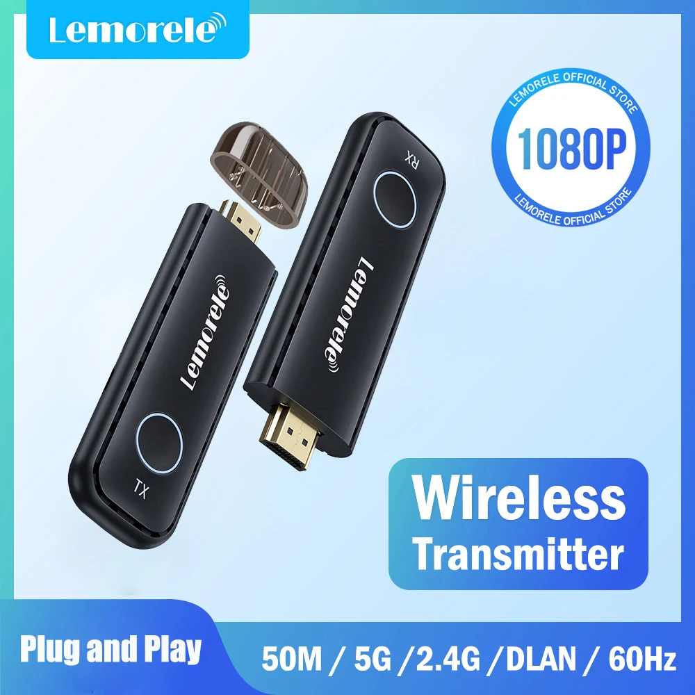 Wireless HDMI Transmitter Receiver 50M Display Dongle Extender AV Adapter for Laptop TV Projector Monitor 4k hdmi compatible wireless wifi display dongle adapter 2 4g wireless screen share display receiver for tv projector monitor