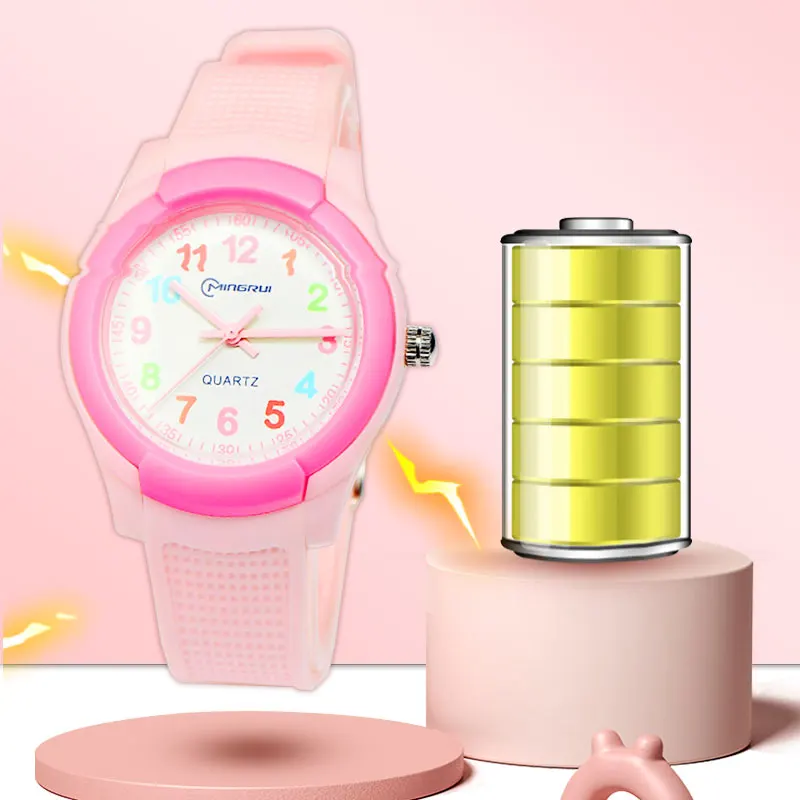 UTHAI CA18 Children's Watch Fashion Sports Quartz Watch Pink Digital Waterproof Boys Girls Kids Teenagers Students Clock Watches 3