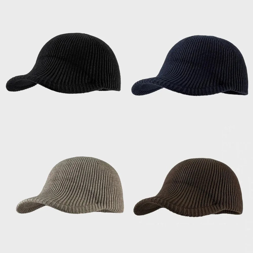 Trendige, vielseitige Baseballkappe im alten Geldstil, verstellbare Elastizität, Wollmütze, warm, einfarbig, Reitmütze, Unisex