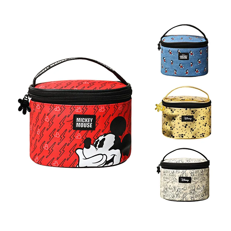 

Disney Bag Makeup Bag Women Waterproof PU Portable Bucket Makeup Bag Cartoon Cute Large Capacity Storage Bag Toiletry Bag