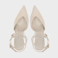 Elegant Pointed Toe Ankle Strap Brand Pumps Women High Quality Patent Leather Buckle Thin Heel Slide Sandals Banquet Dress Shoes - Image 5