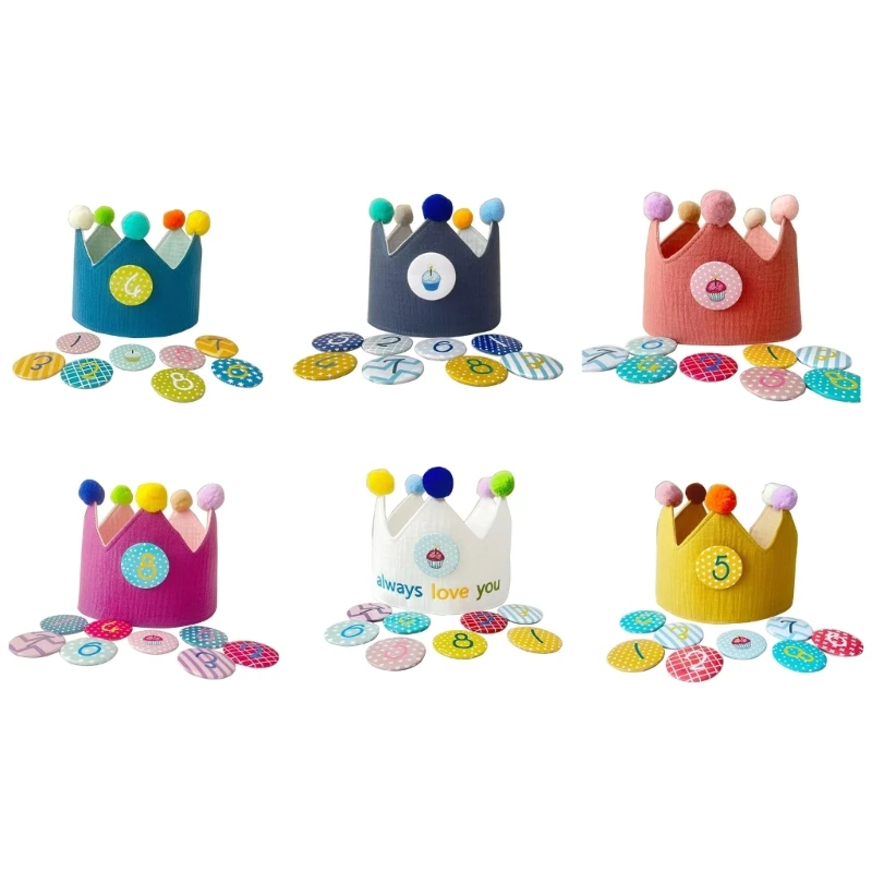 

Baby Birthday Party Tiaras Birthday Baby’s Birthday Photo Props Suitable for 1-8 Years Old Boys Girls