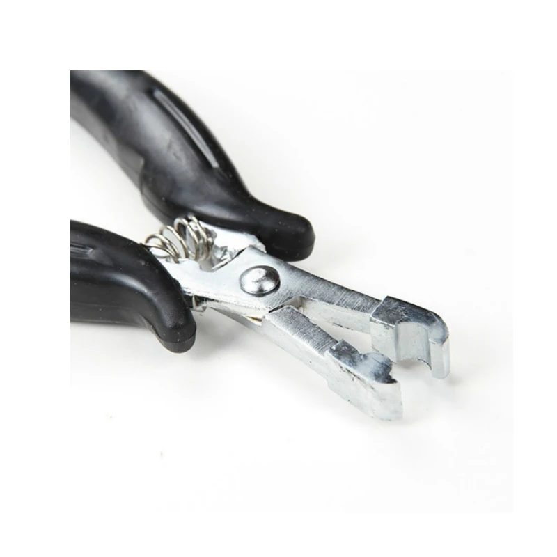1 PC Rustproof Black Pliers U Flat Square Tip for Keratin Bonded Fusion Tip Hair Extensions Pliers