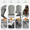 Adirondack Chair Set of HDPE Folding Adirondack Chair w/4 in 1 Cup Holder Trays,Weather Resistant Outdoor Chair, 4