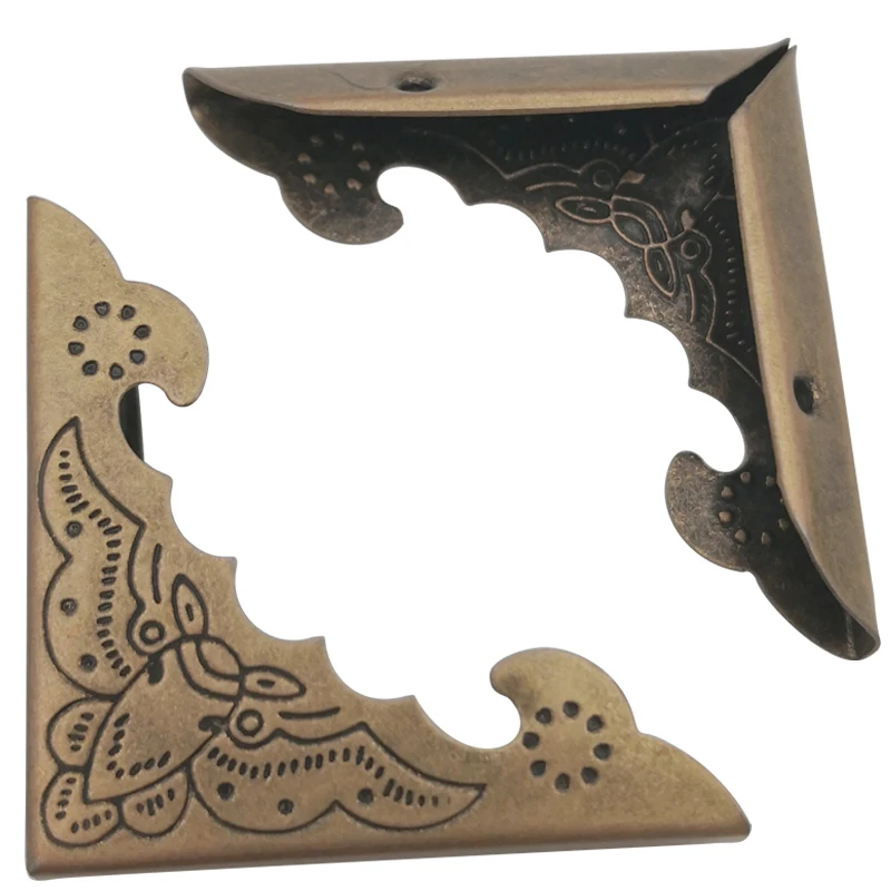 10pcs Antique Bronze Corner Protectors Metal Angle Brackets for Photo Album Menu Notepad Bag Folder Decor Mini Hardware silicone corner protectors cabinet door copper corner piece