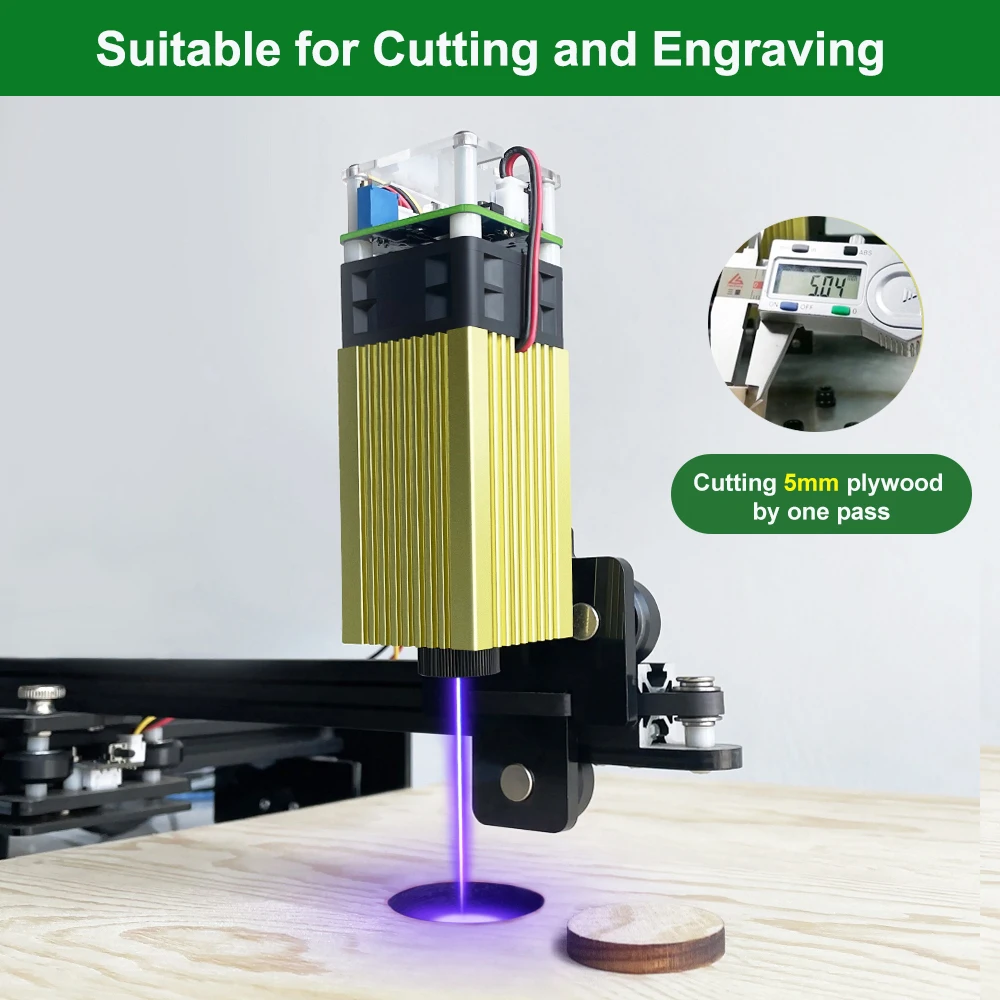 LASER TREE 20W 30W 40W Laser Module 12V Adjustable Focus Blue Laser CNC Head laser engraving machine For Cutting Engraving Machine Wood DIY Tools