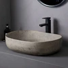 Ceramic Table Sink Oval Bathroom Vessel Sink Bowl Above Counter Art Basin Lavatory Balcony Vanity Sink Countertop Washing Basin 4