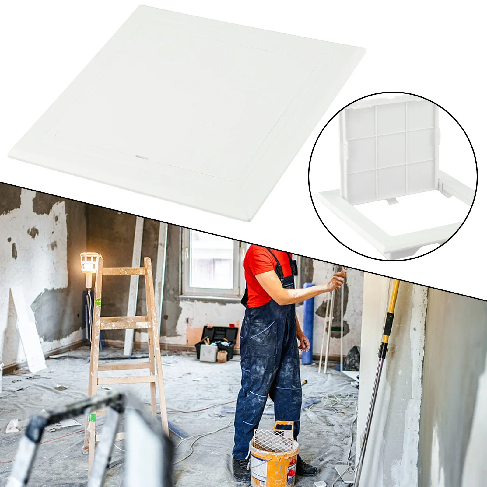 White Access Panel Inspection Hatch Plastic Revision Door Push-Type Inspection Port Home Hardware Replacement Accessories