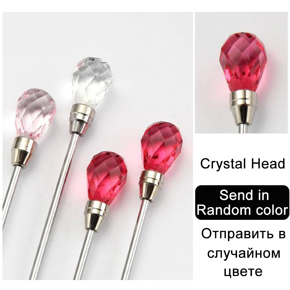 Stainless Steel Nail Art Stirring Rod Tool Powder Liquid Gel Spoon Nail Dotting Pen Diamond Head Needle Art Tool 3pcs