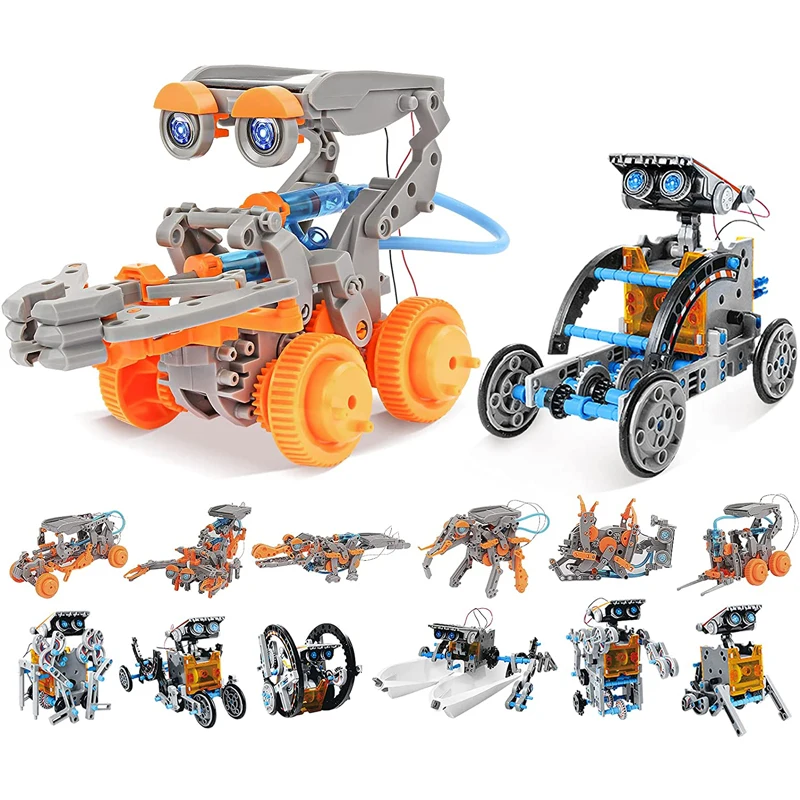 Juguetes Stem 13 en 1, juguetes educativos creativos, Robot de juguete  alimentado con energía Solar, Kit de ciencia, bloques de construcción,  juguetes para niños de 8 a 10 años - AliExpress