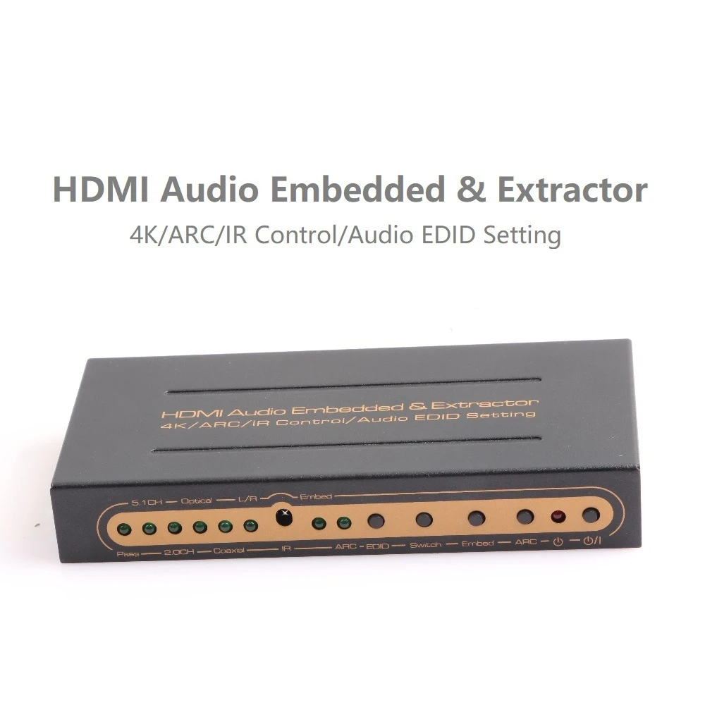 4K ARC IR Control HDMI Audio EDID Set Embedded Converter SPDIF Coaxial