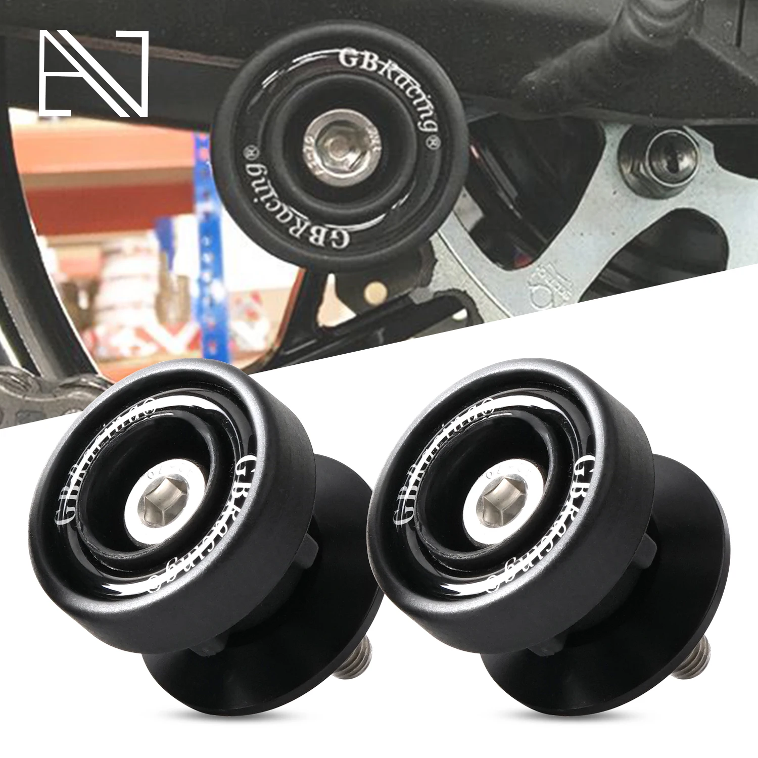 Brazo basculante para motocicleta, carretes oscilantes de 8mm para