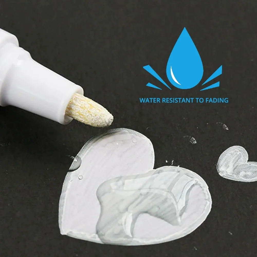 1PCS Car Paint Pen Waterproof Oily Painting Mark Pen For Auto Rubber Tyre Tread CD Metal Permanent white marker pens color marker pens pen marker marker pens