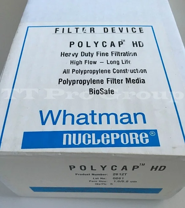 

Капсульный фильтр Polycap HD для WHATMAN с высокой нагрузкой, 5 упаковок, артикул 2612T